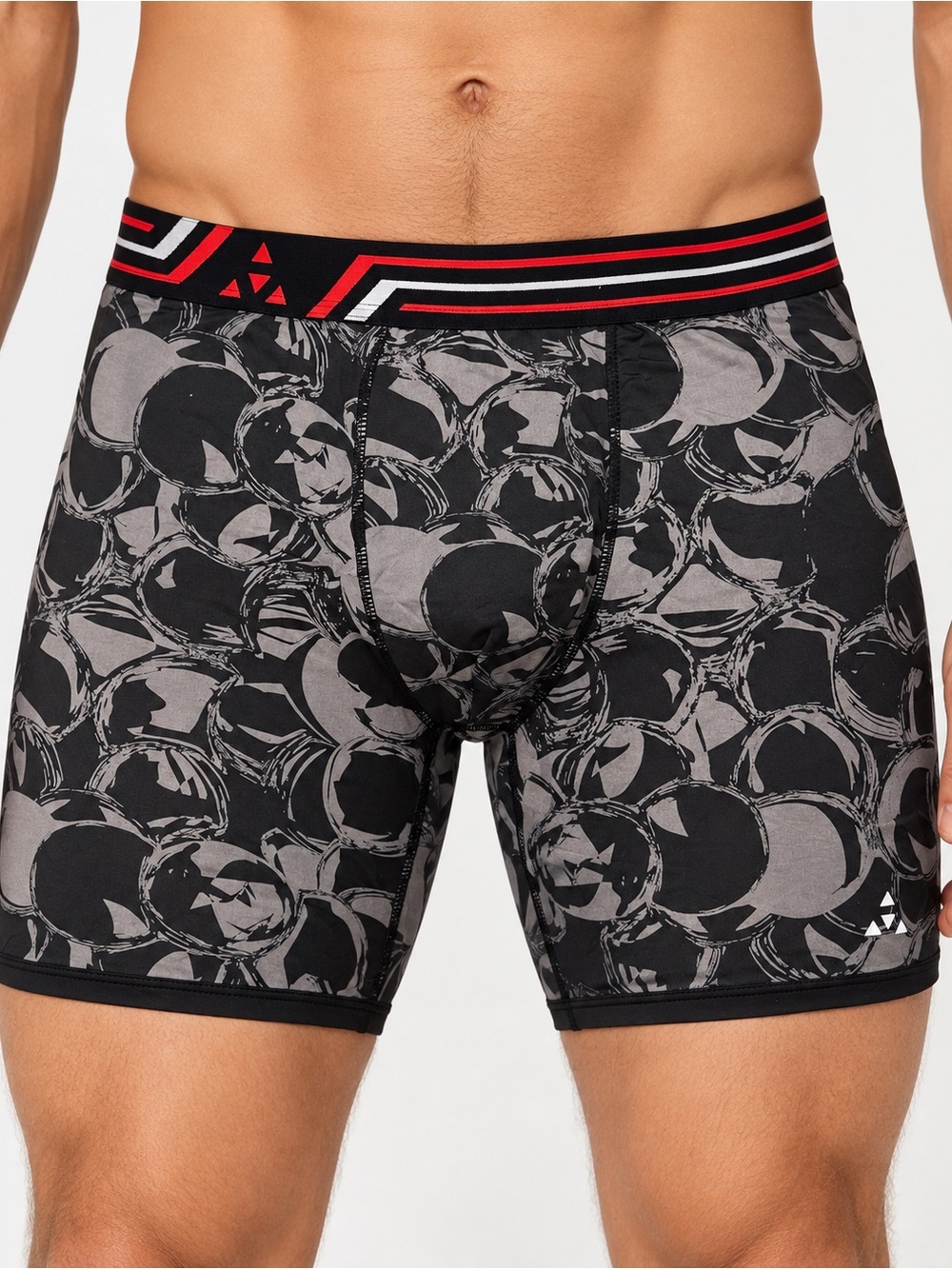 Balanced Tech Men’s Performance Boxer Briefs size XL Black Gray Print NWT